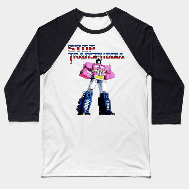 Stop Transphobia Baseball T-Shirt by AdoreedArtist